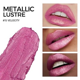 Lápiz Labial Con Acabado Sedoso, Duradero, Resistente Al Agua, 24 Horas De Hidratación, Color Intenso Y Modulable (15 Velocity)                       