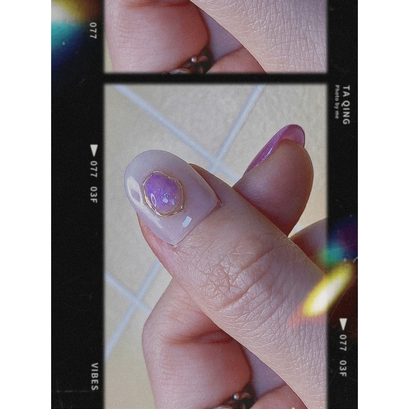 [Handmade Nail Tips] Winter on Janef's fingertips Sparkly Jamstone Nails
