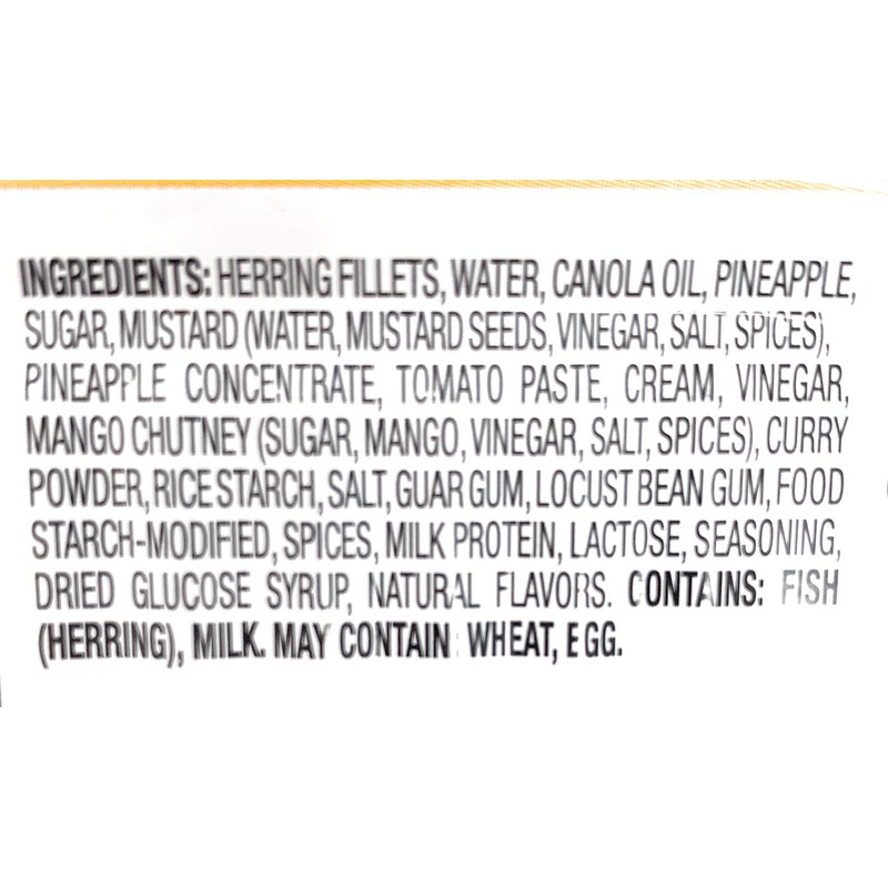 Deutsche Kuche Canned Herring Fillets, Curry Pineapple and Mango Pepper