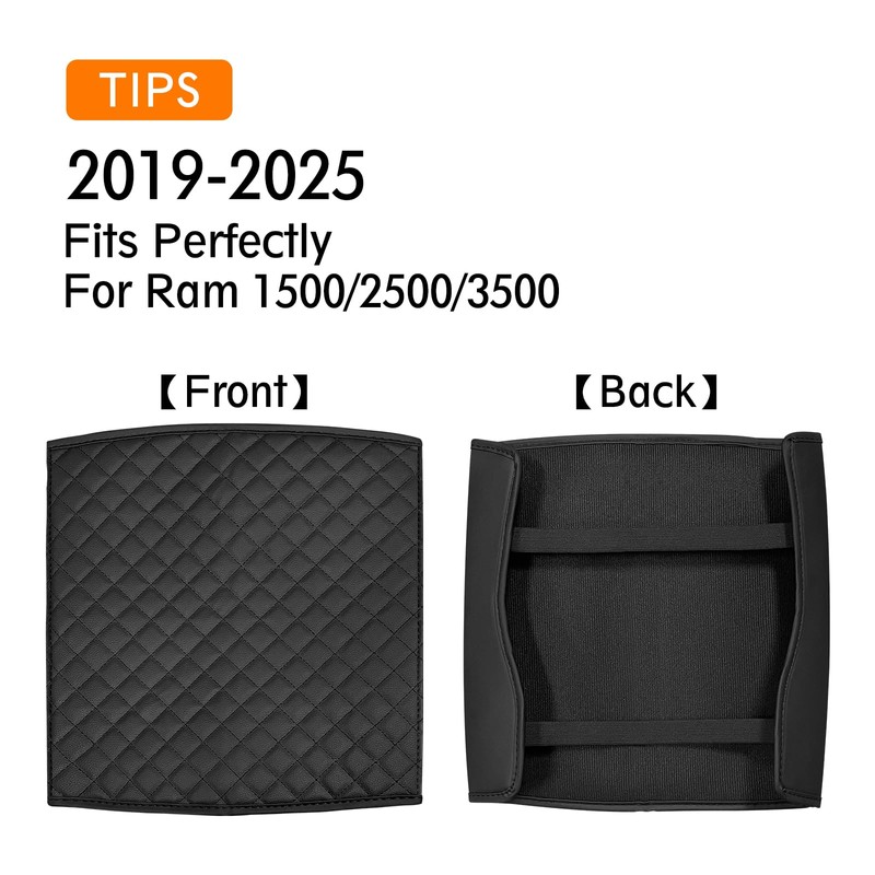 JHGFVC Center Console Cover for 2019-2025 RAM 1500 Accessories, Leather