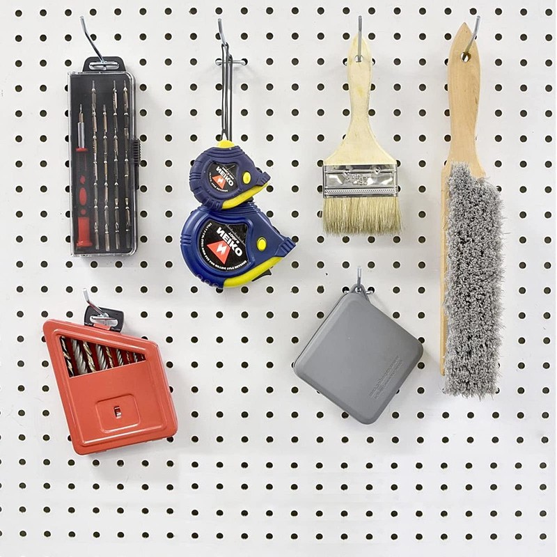 ZIQI 100Pack 8 Inch Pegboard Hooks, Pegboard Hook Organizer for