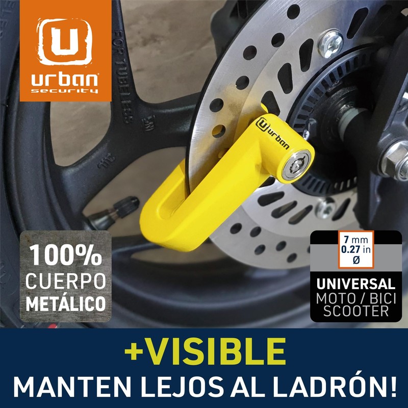 urban 560A - Bloqueo de disco antirrobo universal para motocicleta,