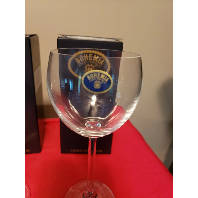 Bohemia 4 ~ Vintage Bohemia Long Stemmed Crystal Calice Vino