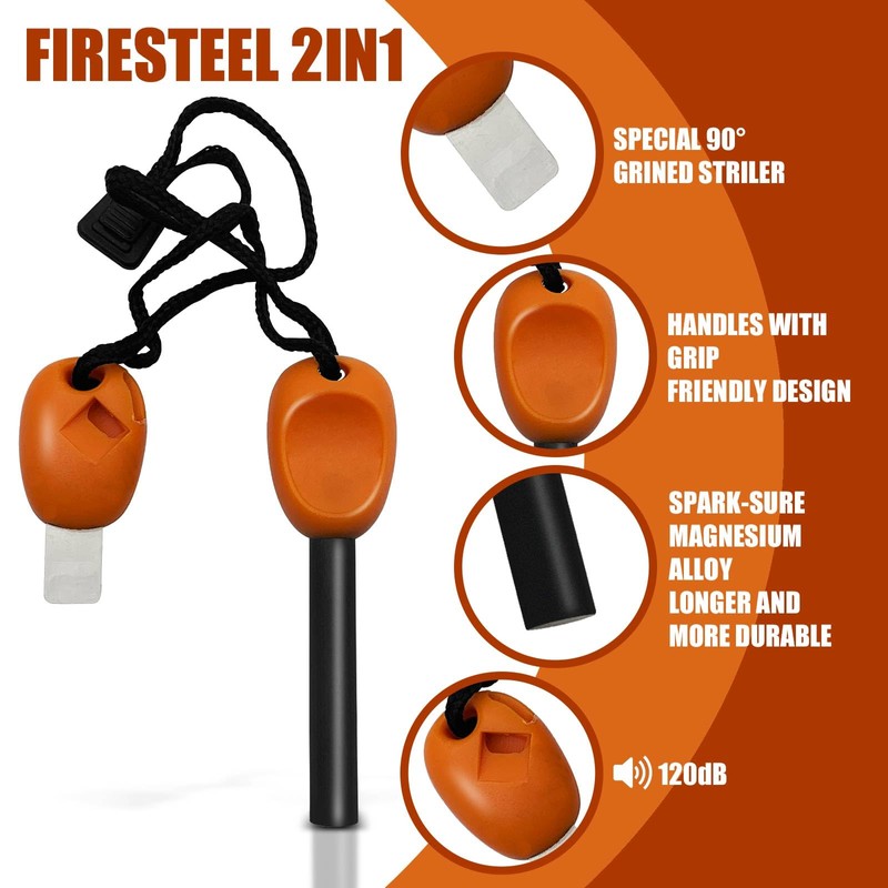 1 Pcs Fire Starter Kit Flint and Steel Survival Fire