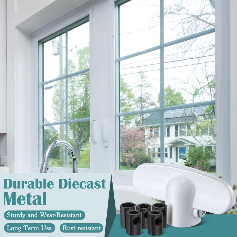 Avenuebool 4 Pack Universal Tee Crank Casement Window Handles, Low