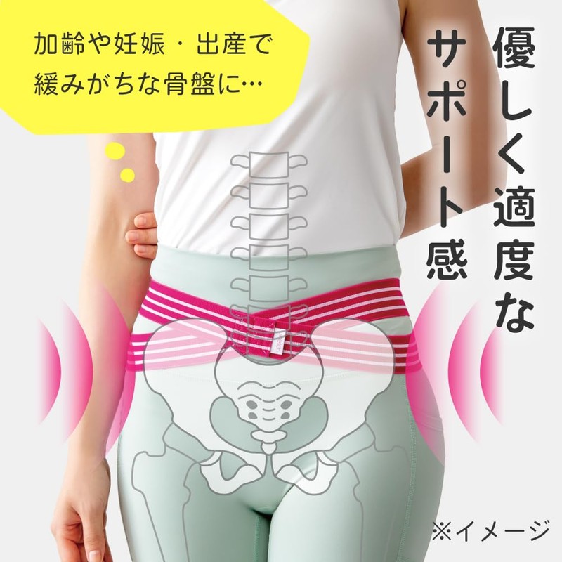 アルファックス 骨盤ベルト サポーター ゆるレッチ ゆる締め骨盤バンド ミント