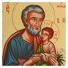 Screen Print Icon Saint Joseph with Lily 20 x 30
