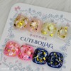 Mother-of-Pearl Gold Mix Thumb Pedi Tips Set of 4 -