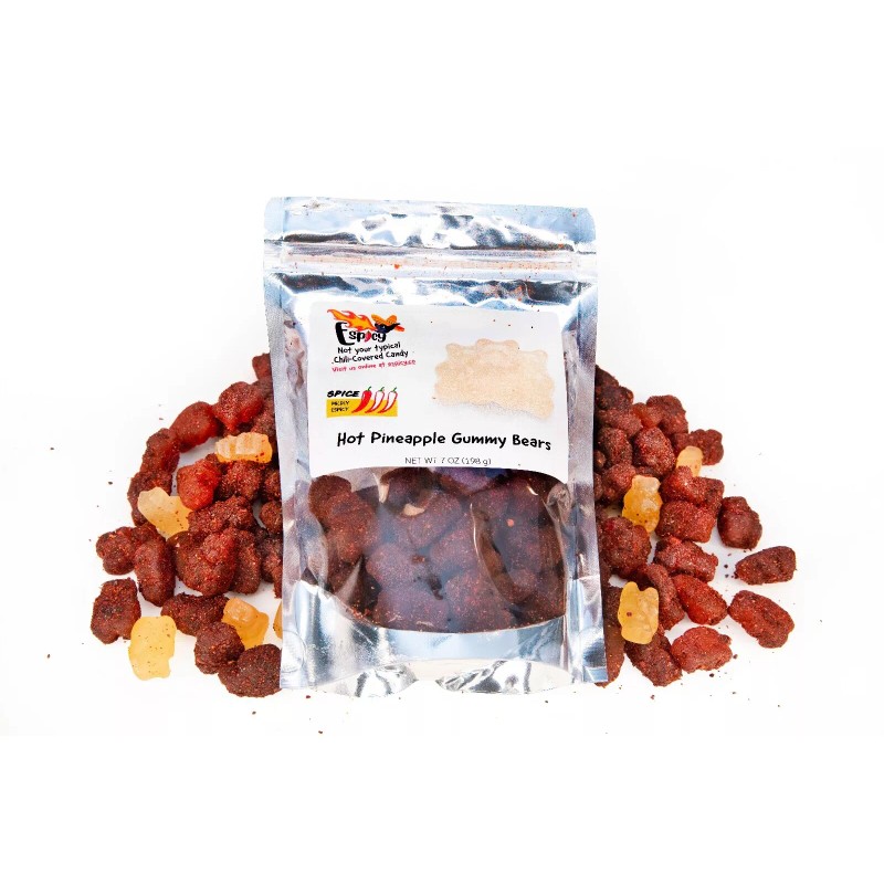 Espicy Spicy Chili Covered Pineapple Gummy Bear 7oz - Spicy