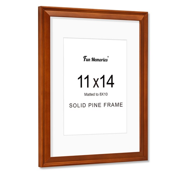 Fun Memories 11x14 Picture Frame, Solid Pine Wood Picture Frames