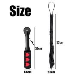 XMNIVATE 1 Piece Of Love Whip, 1 Piece Of Macaron Whip, Horse Training Whip, Riding Whip, Leather Whip, Black Riding Whip