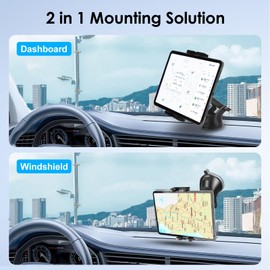 EEEKit Car Phone Holder, 360° Rotation Suction Cup Car Tablet Holder Mount Dashboard Windscreen for 5.5-11.0in Devices