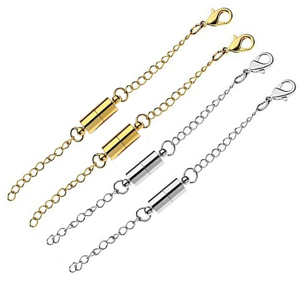 Mizeer Magnetic Necklace Extenders, Adjustable Chain Extenders for Necklaces, Magnetic