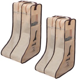 Boot Bags for Cowboy Boots - 2 Pack Portable Boot Storage Bag Boot Storage Organizer Tall Boots - Dust Proof Travel Shoe Bags for Packing, Home Storage, Travel Closet Wardrobe Shoe Cabinet