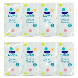 Lizzy® Pocket Tissues | 8 Packs of 10 Tissues | 3ply Thickness and Handy Pocket Size