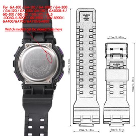 Resin Replacement Bands Compatible with Casio G-Shock GA100 GA-100 GA-120 GA110 GD-120 GD100 Watch Strap (Camouflage militarygreen)