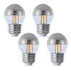 4W Half Chrome Light Bulbs Dimmable G45, Silver Tipped Mirror