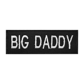 Big Daddy Letters Patch Iron On Embroidered Applique Patch Big Daddy Words Iron On Sew On Emblem Badge