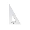 Pacific Arc Drafting Triangle, 6-inch, 30/60/90 Degrees, Clear Acrylic