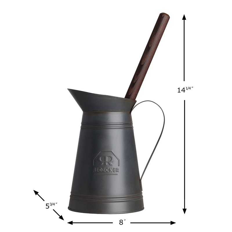 REDECKER Nylon Toilet Brush with Dark Coated Metal Holder, Oiled