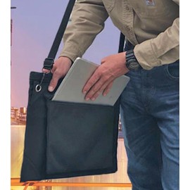 Industrial Field Cases Field Bag with Integrated 11x17 Clipboard, Storage and Shoulder Strap: Perfect for Engineers, Inspectors, Roofers & Architects Black CJFB1117