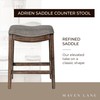 Maven Lane Adrien Backless Saddle Kitchen Counter Stool in Walnut