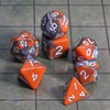 CiaraQ DND Polyhedral Dice Set with a Black Dice Bag