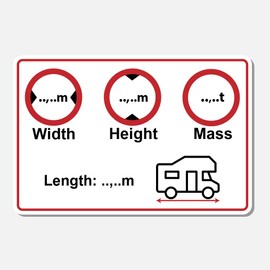 TF Skins 2 x Custom Motorhome Caravan Stickers 6" x 4" (15cm x 10cm) with Protective Laminate for Indoor and Outdoor Use