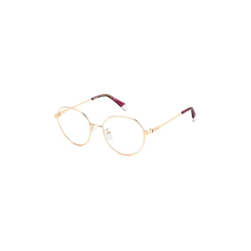 POLAROID Model PLD D490/G Ladies Oval Metal Eyeglass Frame (Includes