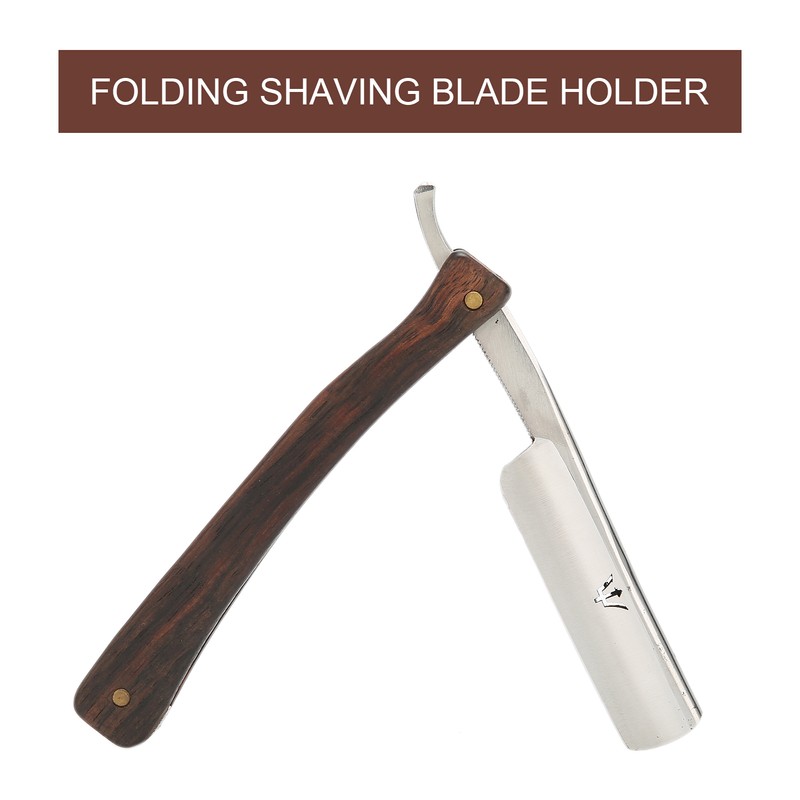 Men Manual Shaving Blade Holder Folding Shaving Knife Rack with