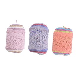 Tofficu 1Roll Rainbow Knitting Yarn for Crochet DIY Crafts Soft Blend for Scarves Hats Blankets Autumn Winter Projects Red Blue