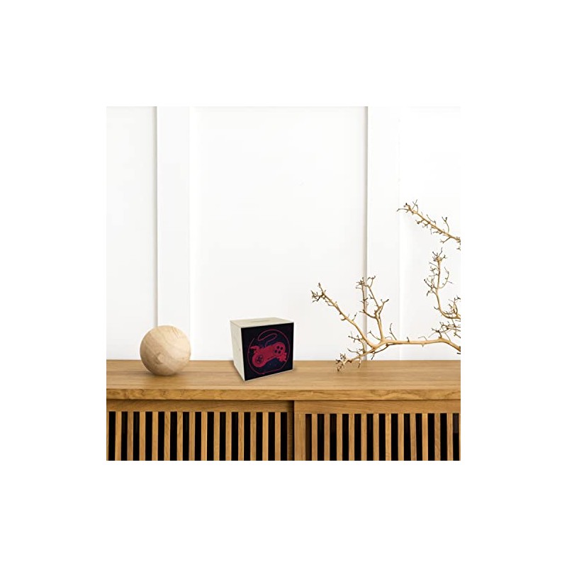 Wooden Money Box with Retro Controller in Red for Video