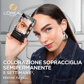 L'Oréal Paris Brow Color Kit - Set of 2 Semi-Permanent Eyebrow Colour - Ammonia Free - Up to 5 Weeks - Natural Result - Colour 3.0 Dark Brunette