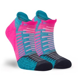 Hilly, Active - Socklet - Min Cushioning, Fluo Pink/Teal, S