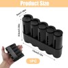 Coin Box with 5 Compartments, Coin Dispenser in Black, Change