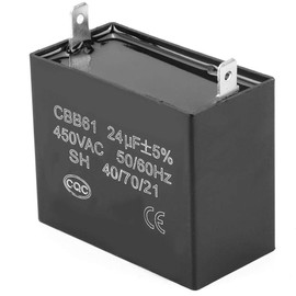 CBB61 Starting Run Capacitor Generator 450V AC 24uF 50/60Hz for 400/350/300/250VAC UL/RU Listed