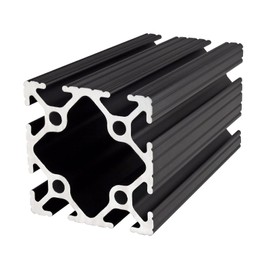 8020, 2020, 10 Series 2 Inch x 2 Inch T-Slotted Aluminum Extrusion DIY Extruded 80/20 Linear Slot Bar Rail (48" Long, Black Anodize)