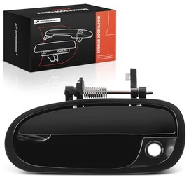 A-premium - Manija de Puerta Exterior Delantera Izquierda del Lado del Conductor con Ojo de Cerradura Compatible con Honda Civic 1996 1997 1998 1999 2000, Color Negro Liso, Reemplazo# 72180-s00-004