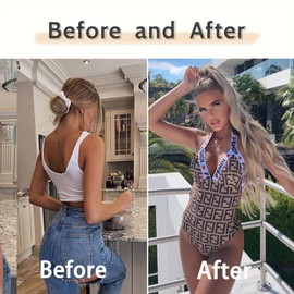 NOSTALGIA Ombre Blonde Ponytail Extension 26”Long Curly Wavy Drawstring Ponytail Extension Synthetic Ponytail Hairpiece for Women Daily Use