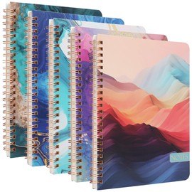 TIEFOSSI Spiral Notebook Journals for Women Men,8 MM College Wide Rule Journals for Writing, Hardcover Notebooks,160 Pages Diary for School Supplies, Office, 8.2" X 6.2"