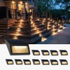Follateas Solar Lights Outdoor, Waterproof Solar Powered Deck Step Lights