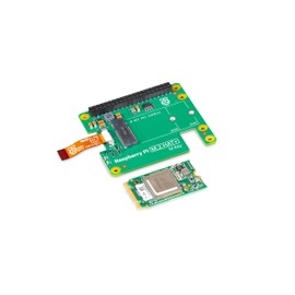 Raspberry Pi AI Kit: M.2 HAT+, Hailo AI Module, 16mm Header, Spacers, Screws - Bluetooth Connectivity - Single Board Computer