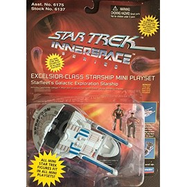 Star Trek Excelsior Class Starship Mini Playset w/ Riker & LaForge Innerspace Series