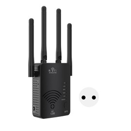 1200M Dual Band 5G Wireless Router Stable Signal 300 Mbps High Speed 4 Modes Wireless Router for Computer Phone 100‑240V EU Plug