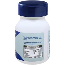 NATURAGEL MAGNESIO  Citrato de Magnesio con Omega 3  30 Cápsulas de 1000mg  Suplemento Mineral Esencial de Alta Biodisponiblidad  Naturagel