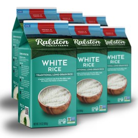 Ralston Family Farms Traditional White Rice, 24 oz Carton: 6 Pack, American Grown, Non-GMO, Naturally Gluten Free