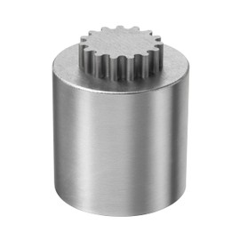 Heavenly Metals 2-Piece Gear Cylinder 3D Puzzle for Adults – Stainless Steel Desk Toy and Fidget, Zero Tolerance Wire EDM Cut Office Gift for Men & Women