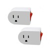 Wideskall® White Grounded On/Off Power Switch with Red Light 3