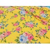 Color Selection Yellow Roses Jersey Knit Fabric Apparel Floral Poly