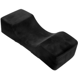 Beauty Salon Eyelash Extension Neck Pillow - Comfortable Velvet Beauty Memory Foam Pillow,Eyelash Pillow Grafted Eyelash Curve Pillow with Makeup Pocket to Protect Neck(Black)